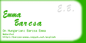 emma barcsa business card